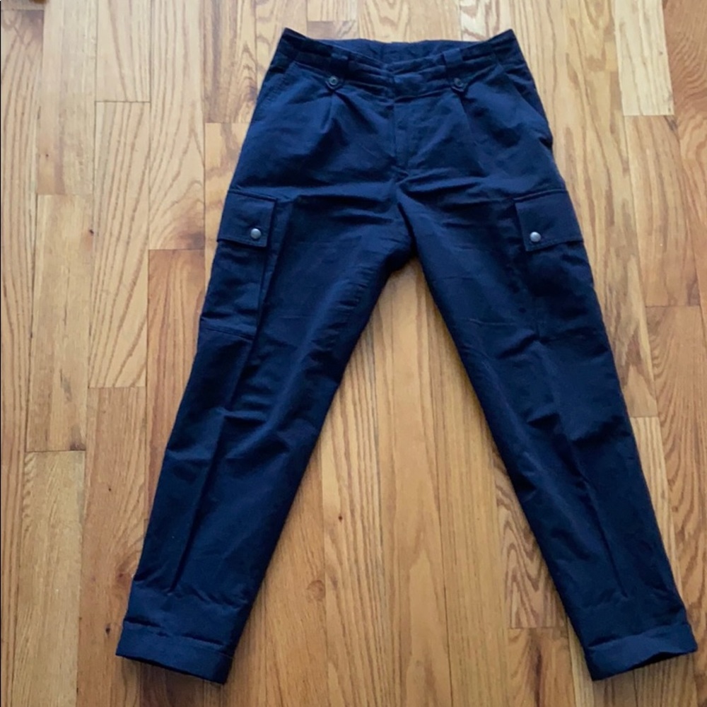 Paul Smith navy cotton cargo trousers – size 30